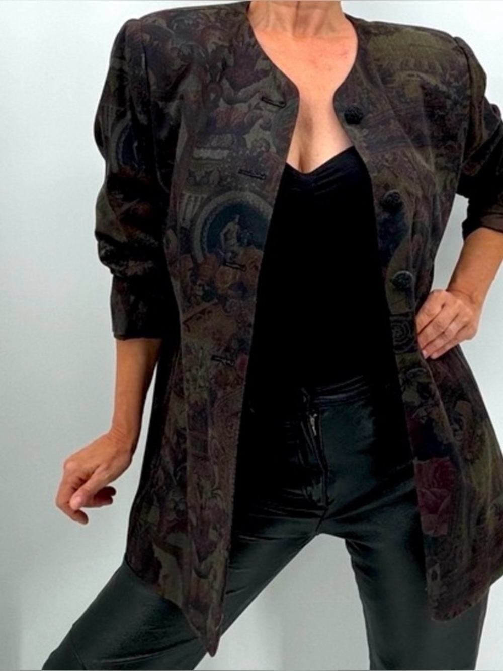 Vintage 90’s Artsy Renaissance Baroque Academia Mid Century Modern Blazer Jacket
